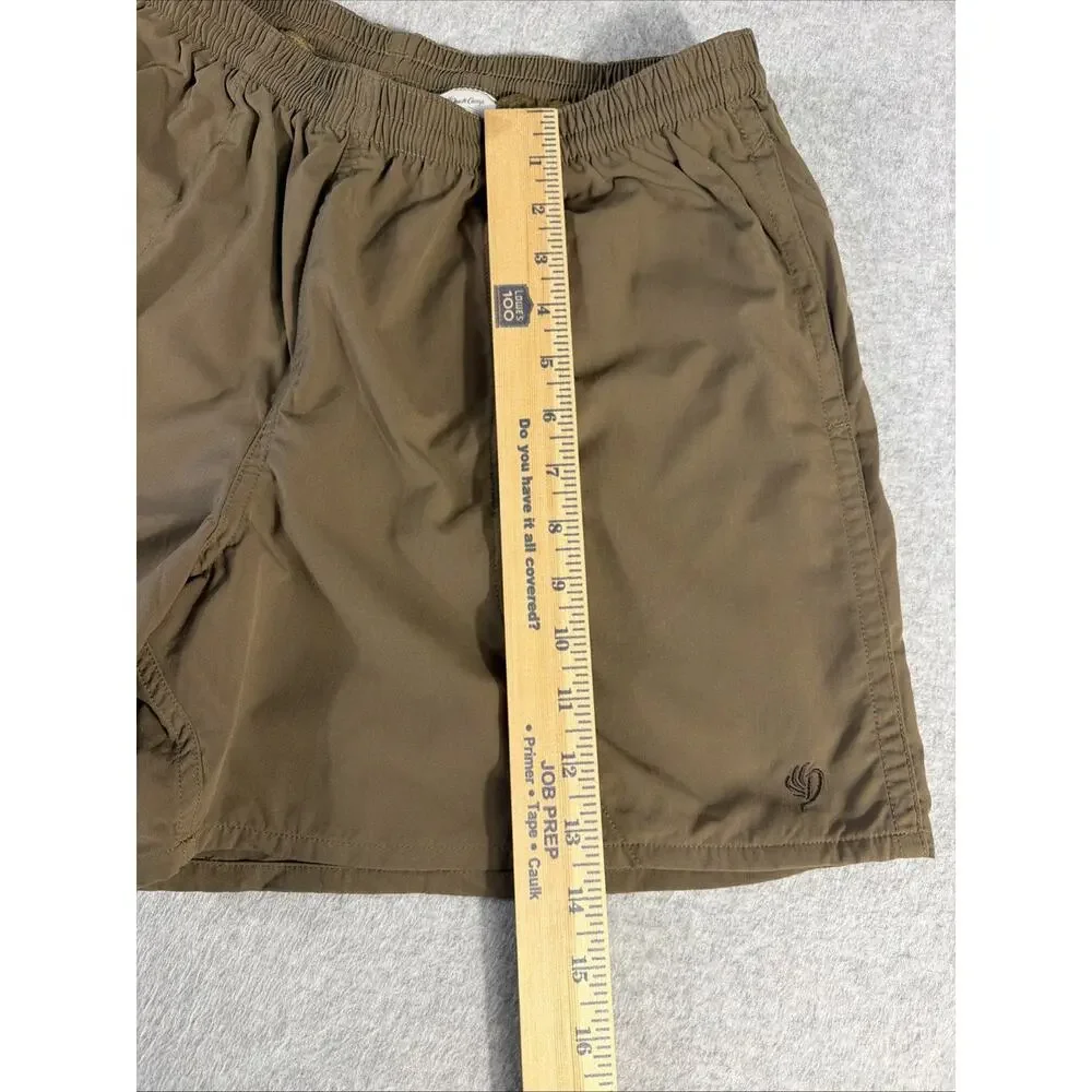 Duck Camp Athletic Swim Shorts, Green/Brown, Size M/5